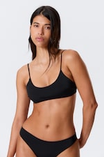 Black - Padded Tie Bikini Top - 0