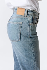 Mid Blue - Medium Blue - Origin Mid Rise Regular Straight Leg Jeans - 2