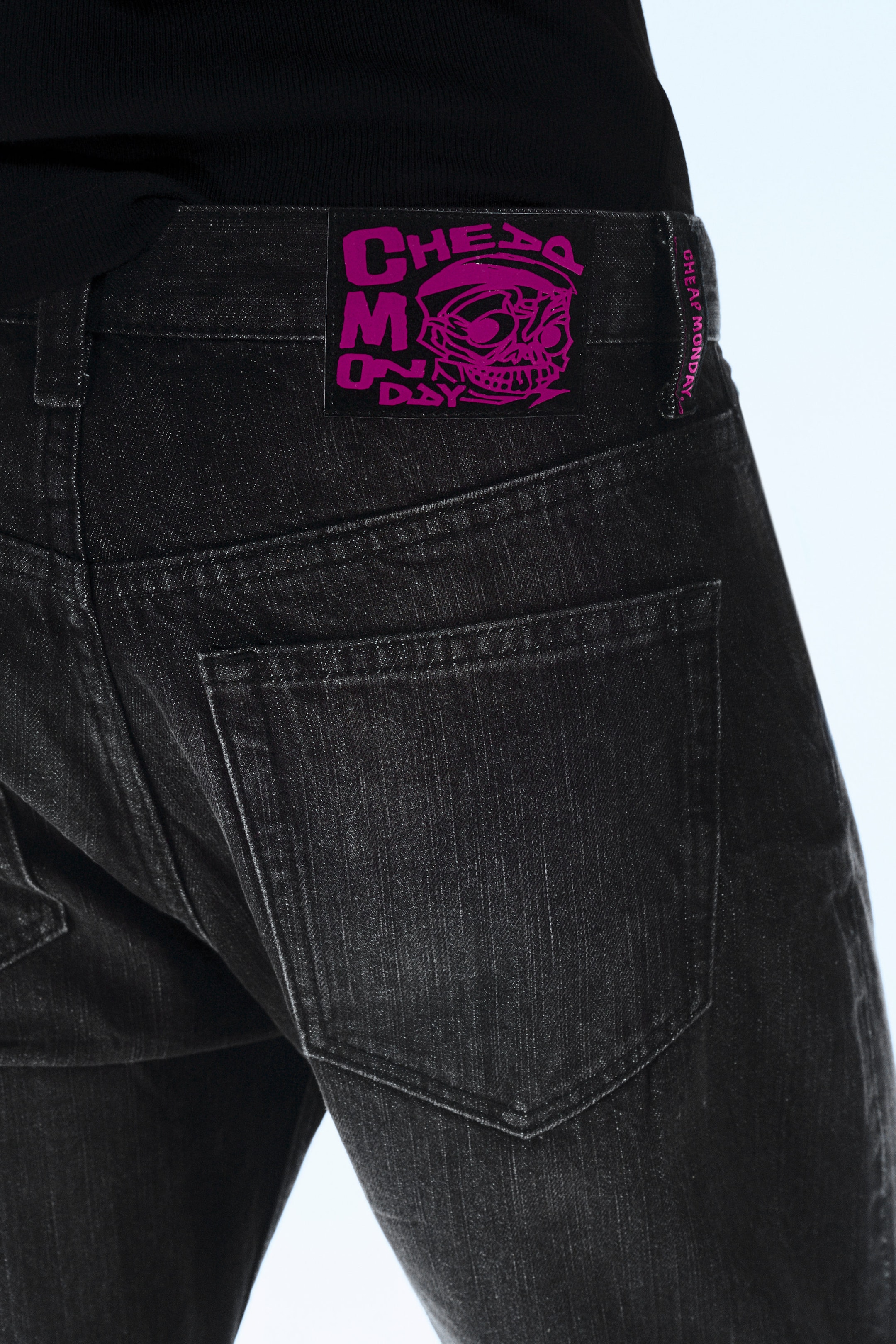 Washed Black - Anti Unisex Low Waist Regular Straight Jeans - 2