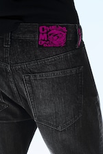 Washed Black - Anti Unisex Low Waist Regular Straight Jeans - 2