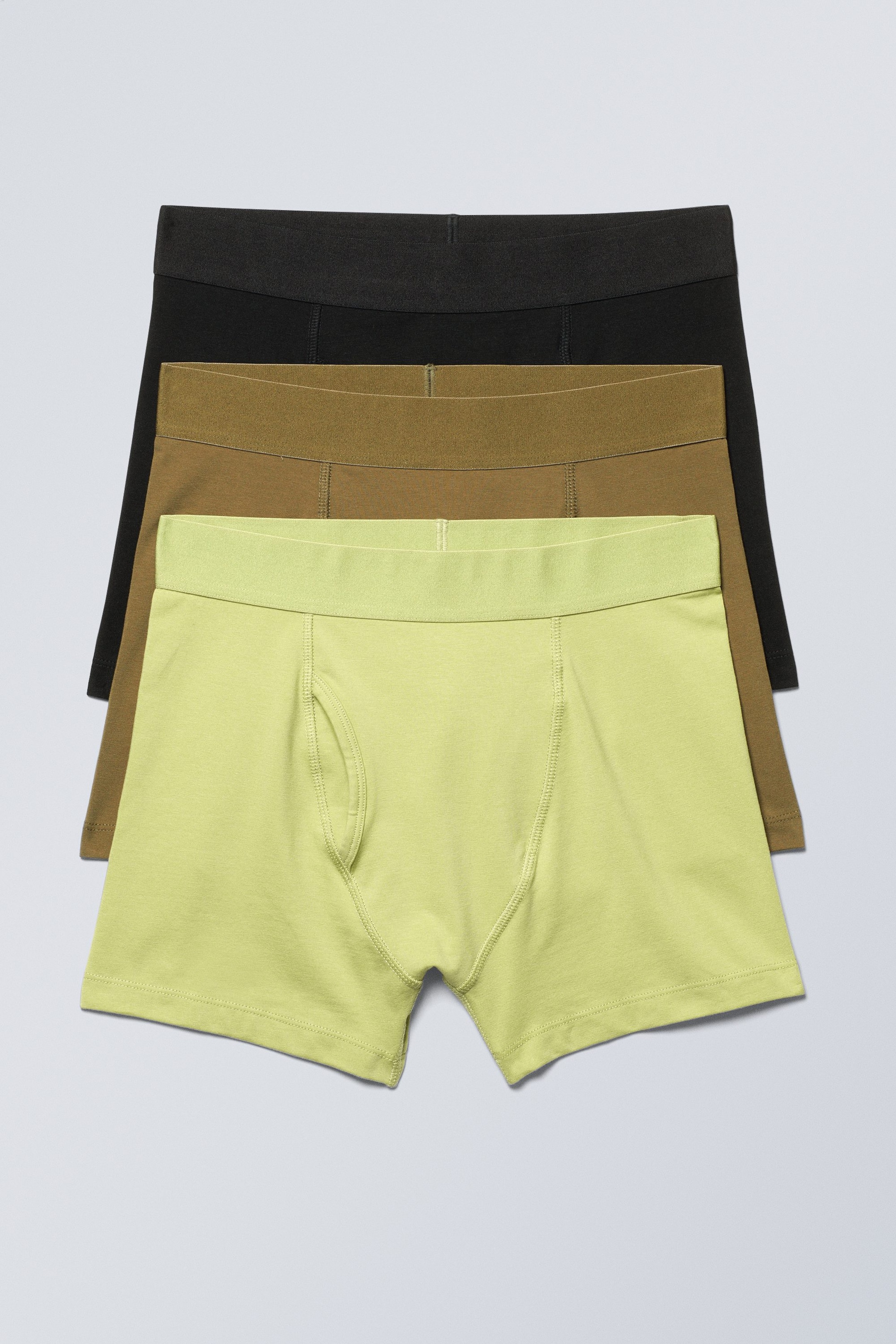 Green beige yellow - 3-pack Boxer Briefs - 0
