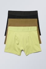 Green beige yellow - 3-pack Boxer Briefs - 0