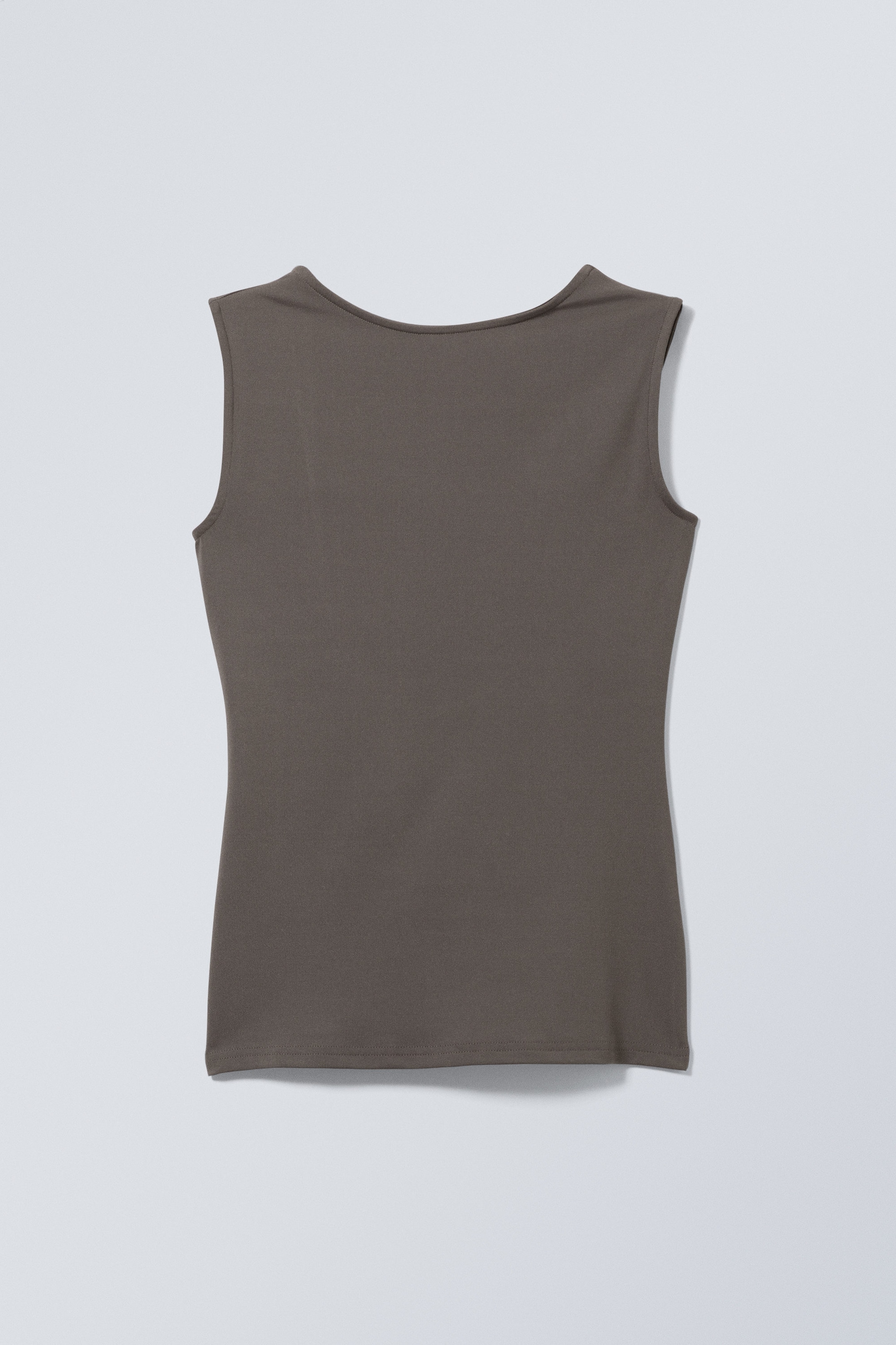 Donker kakigroen - Alba top met open rug - 0