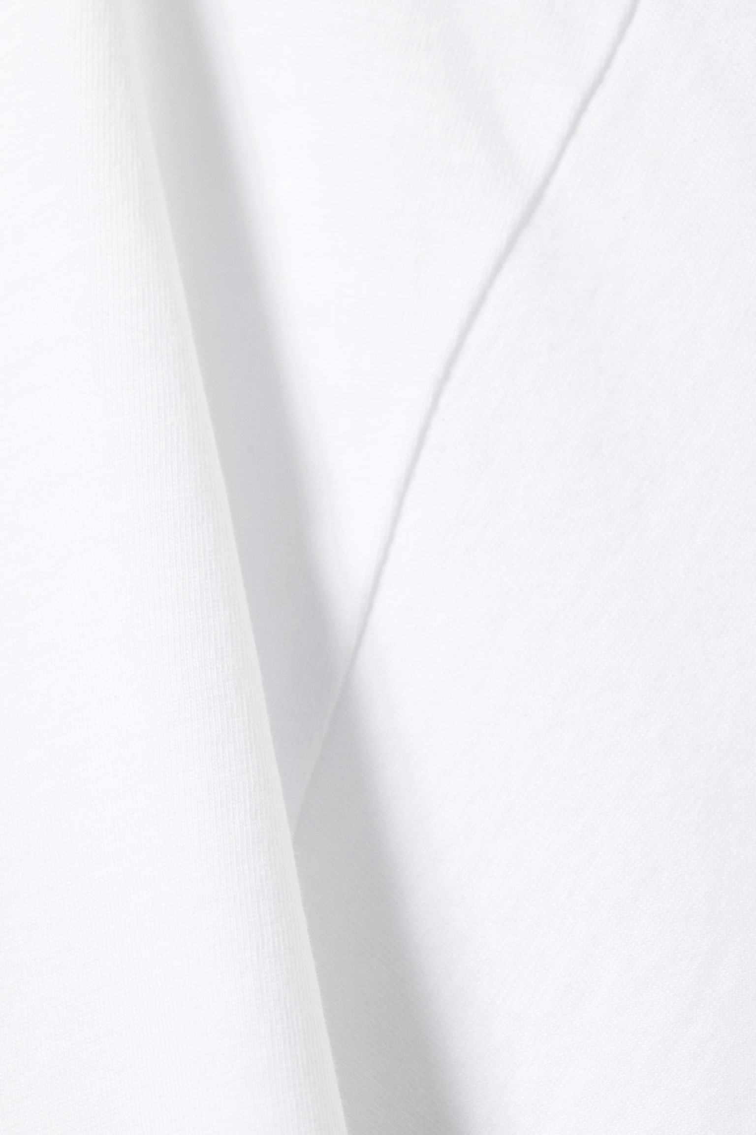 Weiches Baumwoll-T-Shirt in regulärer Passform - Weiß/Dunkles Marineblau - 5