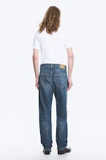 Spotted Blue - Dark Blue - Space Mid Rise Relaxed Straight Dart Jeans - 3