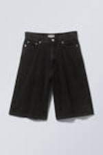 Black - Astro Loose Baggy Corduroy Shorts - 8