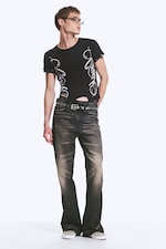 Vintage Black - Dark Black - Boo Bootleg Low Rise Regular Bootcut Jeans - 0