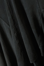 Washed Black - Washed Asymmetric Midi Dress - 1