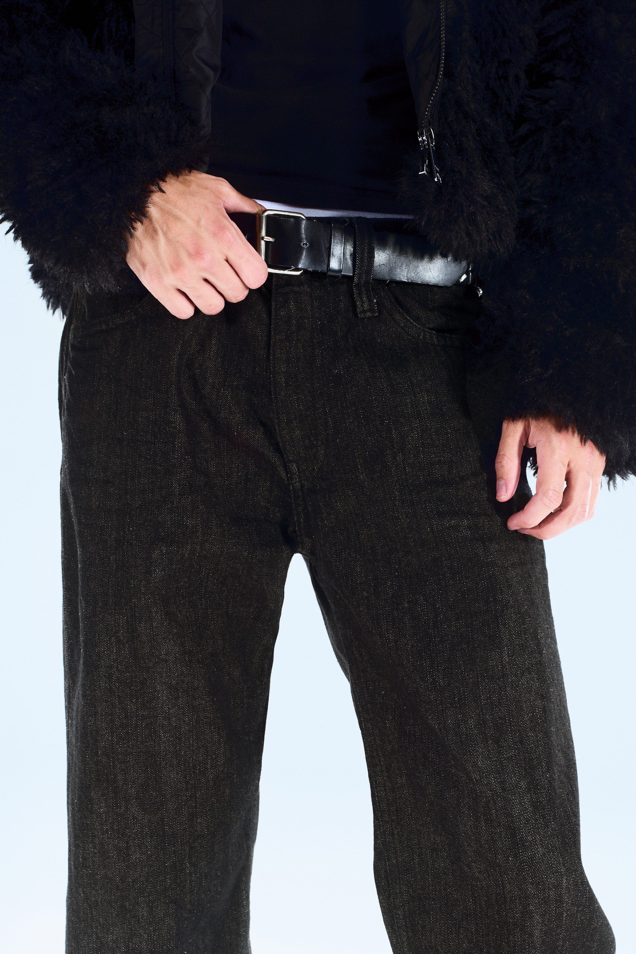 Extra Black Rinse - Anti Unisex Low Waist Regular Straight Jeans - 7