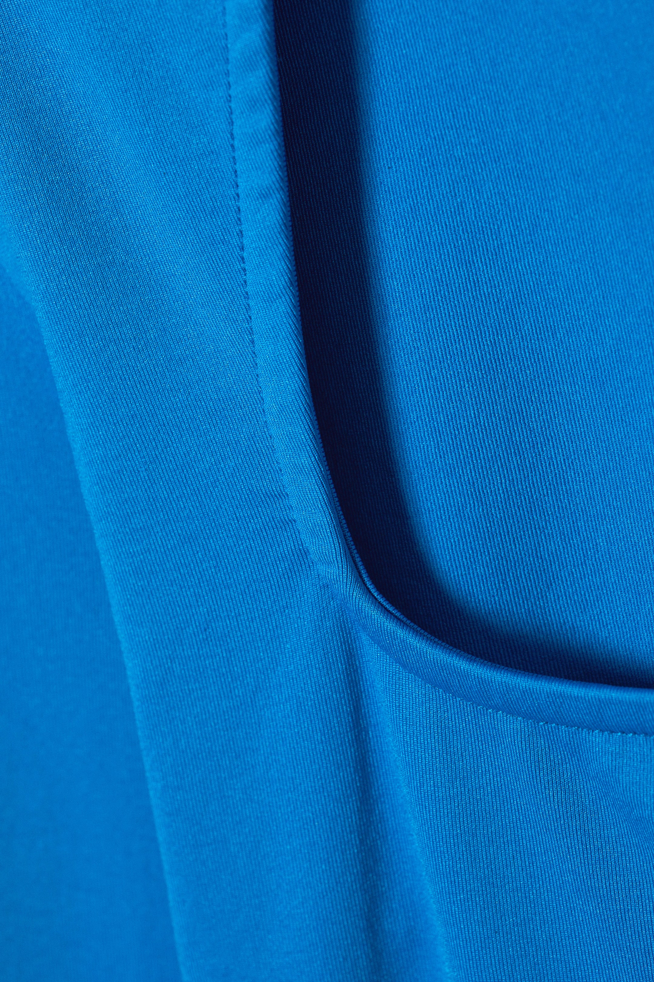 Bright Blue - Square Neck Longsleeve Top - 1