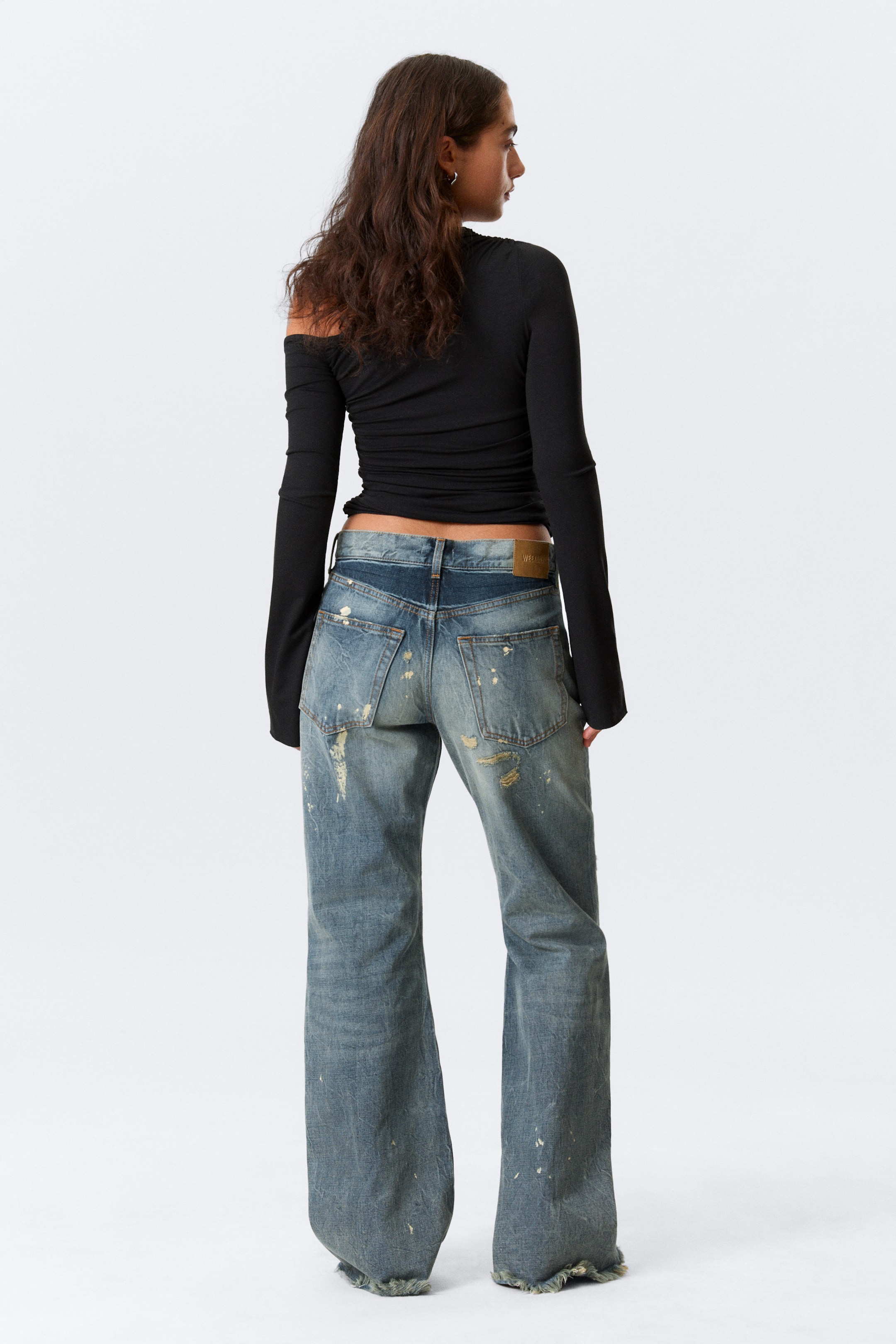 Arizona Worn - Medium Blue - Helix Low Rise Regular Flared Leg Jeans - 9