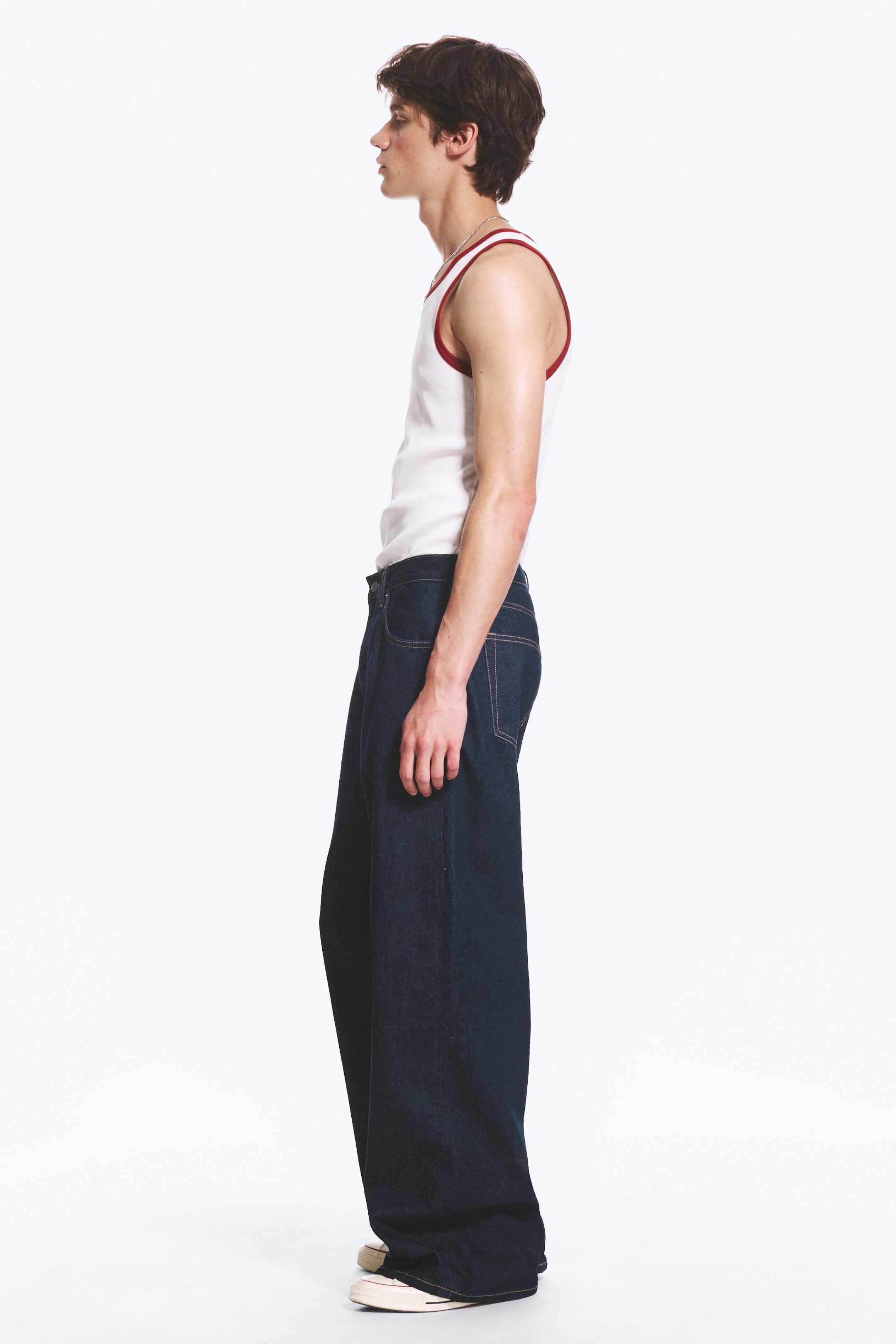 Blue Rinse - Dunkelblau - Solar Loose Wide Leg Unisex Jeans - 2
