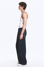 Blue Rinse - Dunkelblau - Solar Loose Wide Leg Unisex Jeans - 2