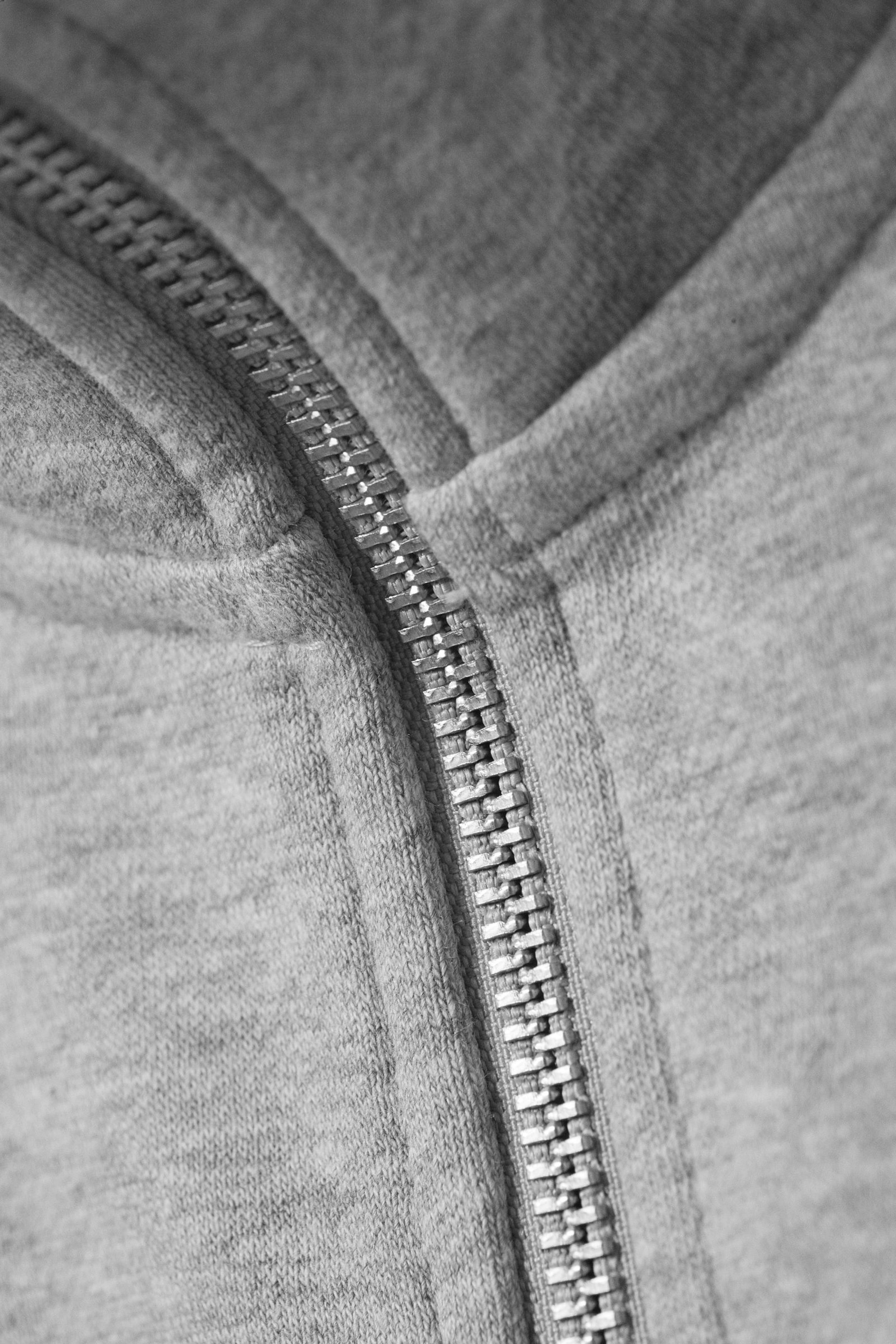 Light Grey - Relaxed Heavy Half Zip Sweater - 4