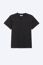 Worn Black - Shrunken Short-Sleeved Cotton T-shirt - 0