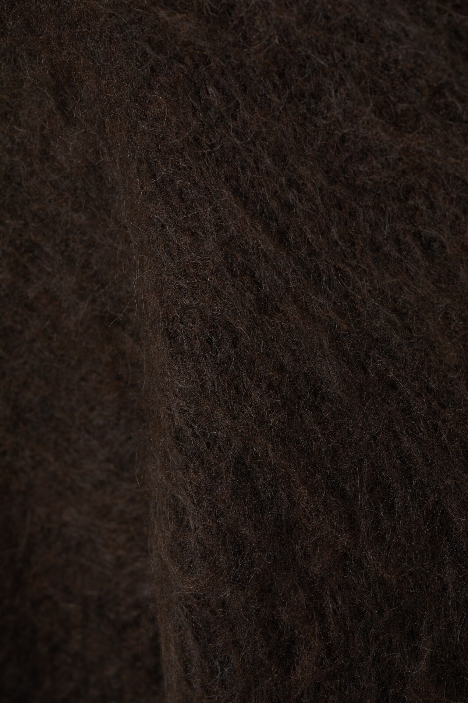 Relaxed Fit Fluffy Knit Sweater - Mørkebrun/Stribet blå/Dusty Yellow & Brown Stripes - 3