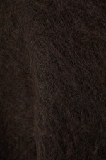 Dark Brown - Relaxed Fit Fluffy Knit Sweater - 4