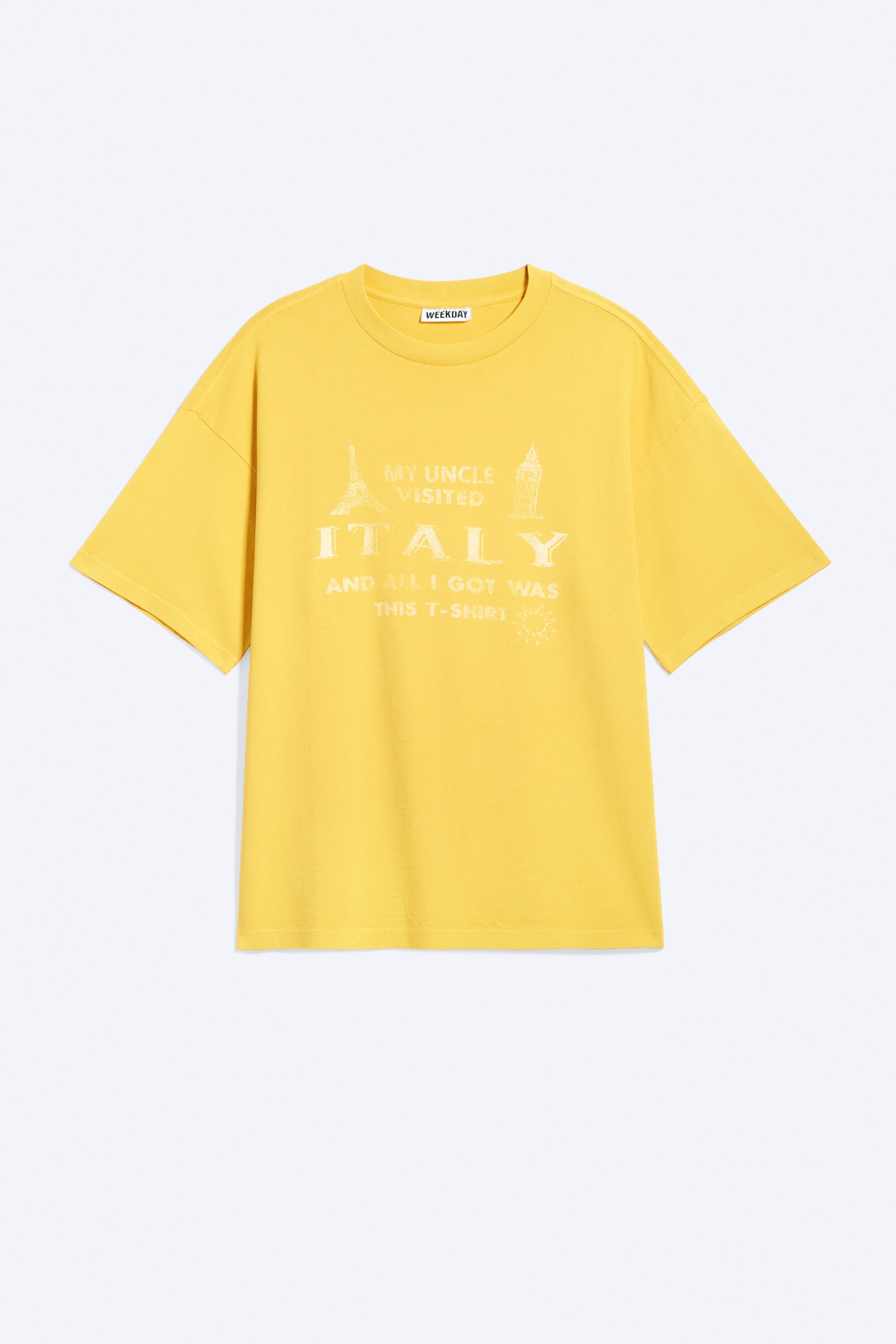 Yellow - Italy - Boxy Printed Graphic T-shirt - 3