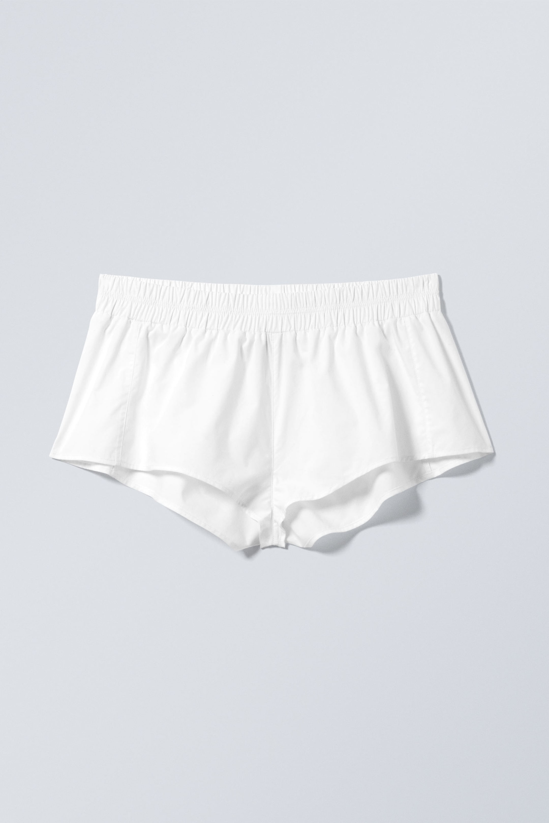 White - Mini Cotton Shorts - 4