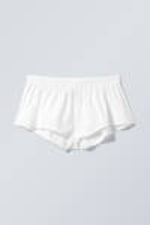 White - Mini Cotton Shorts - 4