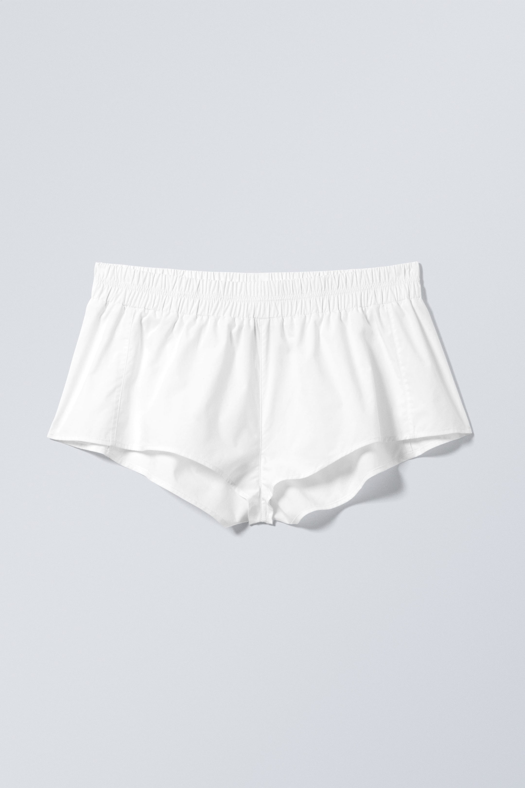 White - Mini Cotton Shorts - 1