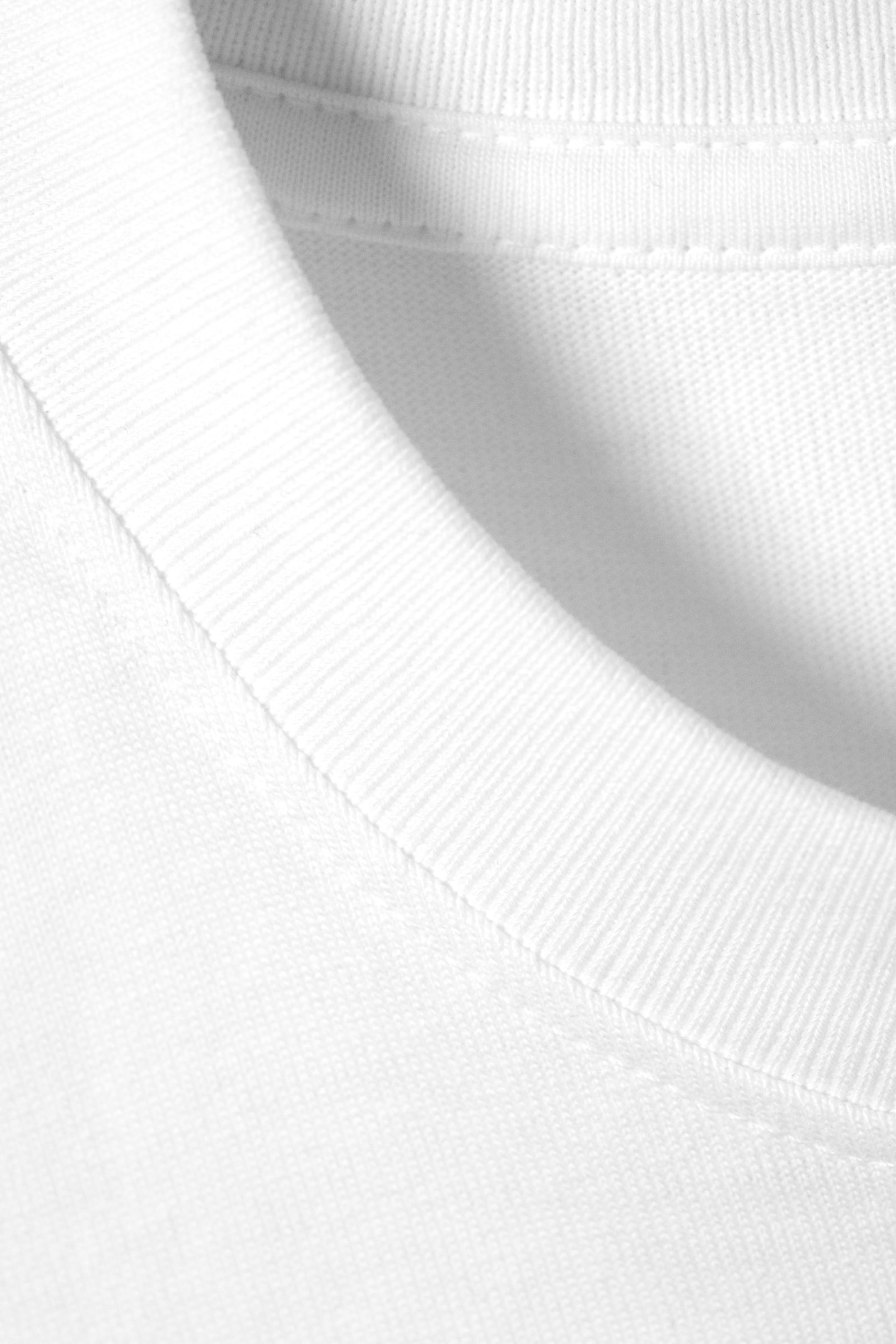 White - Relaxed Fit Short-Sleeved Cotton T-shirt - 4