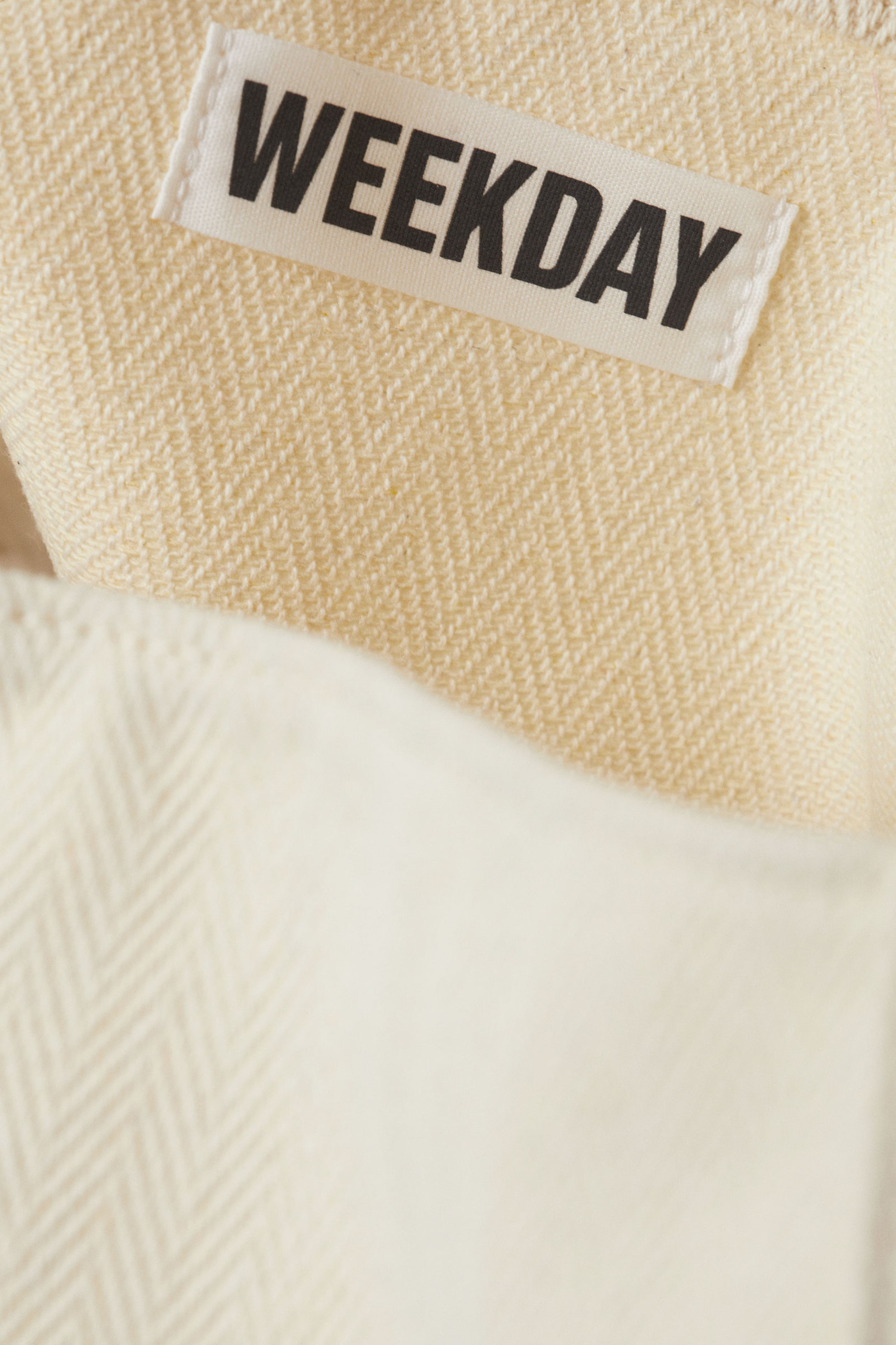 Light Beige - Soft Canvas Shoulder Bag - 3
