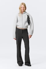 Dunkelgrau - Anzughose mit Schlag - 0