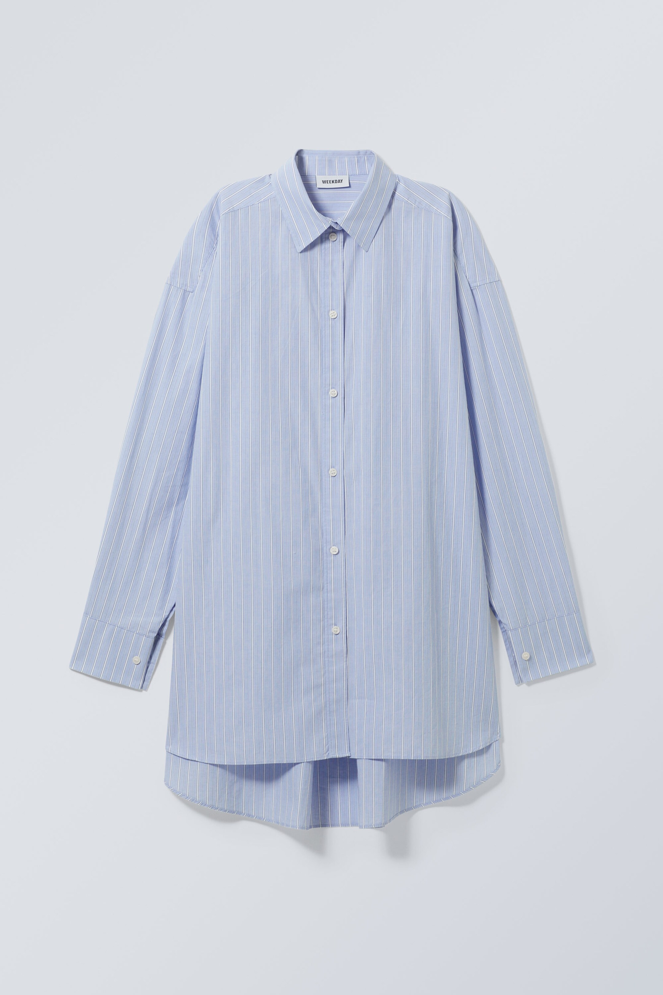 Rayures bleues - Chemise en popeline Versitile - 0