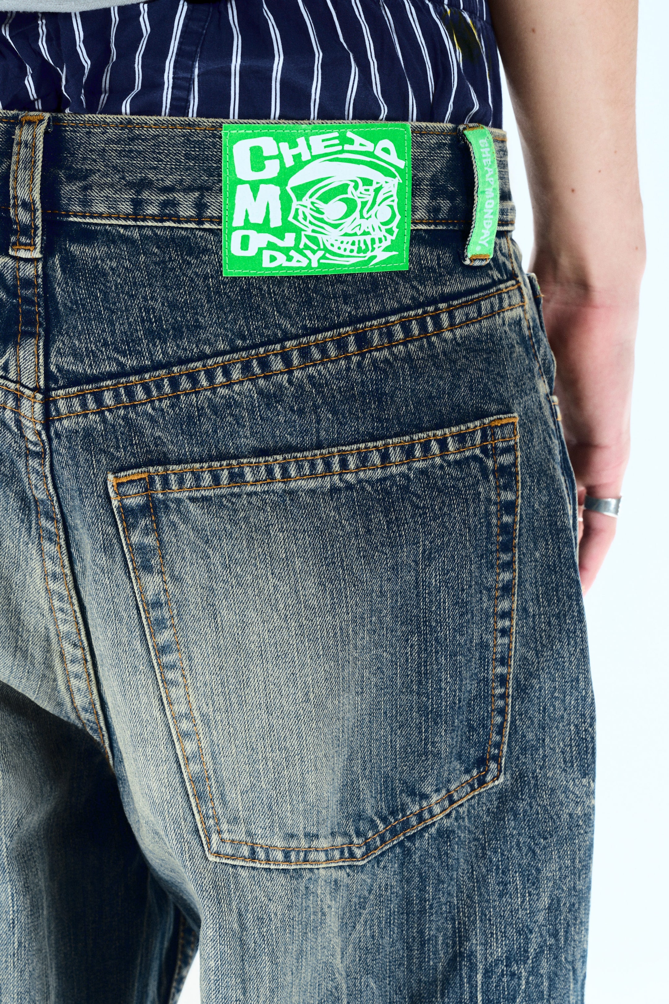 Blue Ray - Dark Blue - Looser Regular Waist Loose Straight Jeans - 3