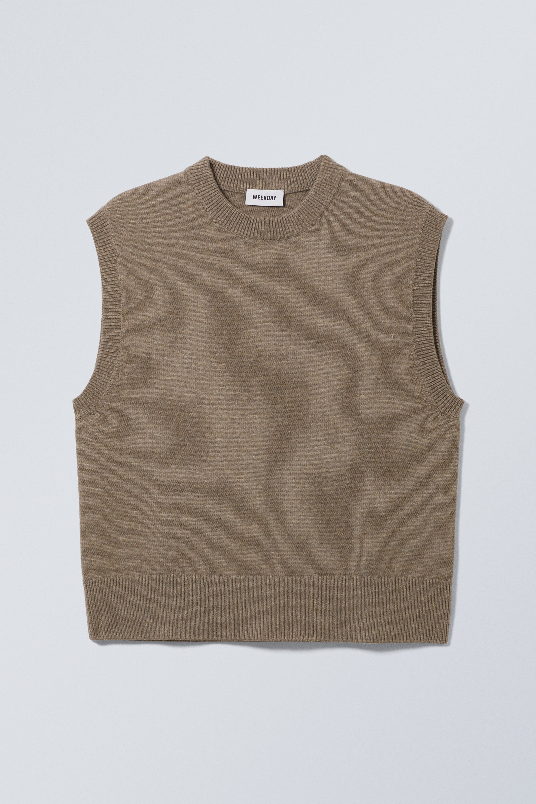 Dark Mole Melange - Strikkevest - 1