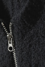 Dark Grey - Hazel Zip Cropped Cardigan - 1
