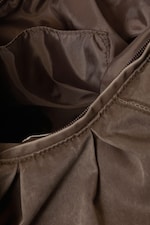 Dark Brown - Ruched Crossbody Bag - 9