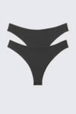 Black - 2-pack Modal Brazilian Cut Briefs - 0