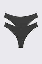 Svart - 2-pack Brazilian-cut briefs i modalblandning - 0