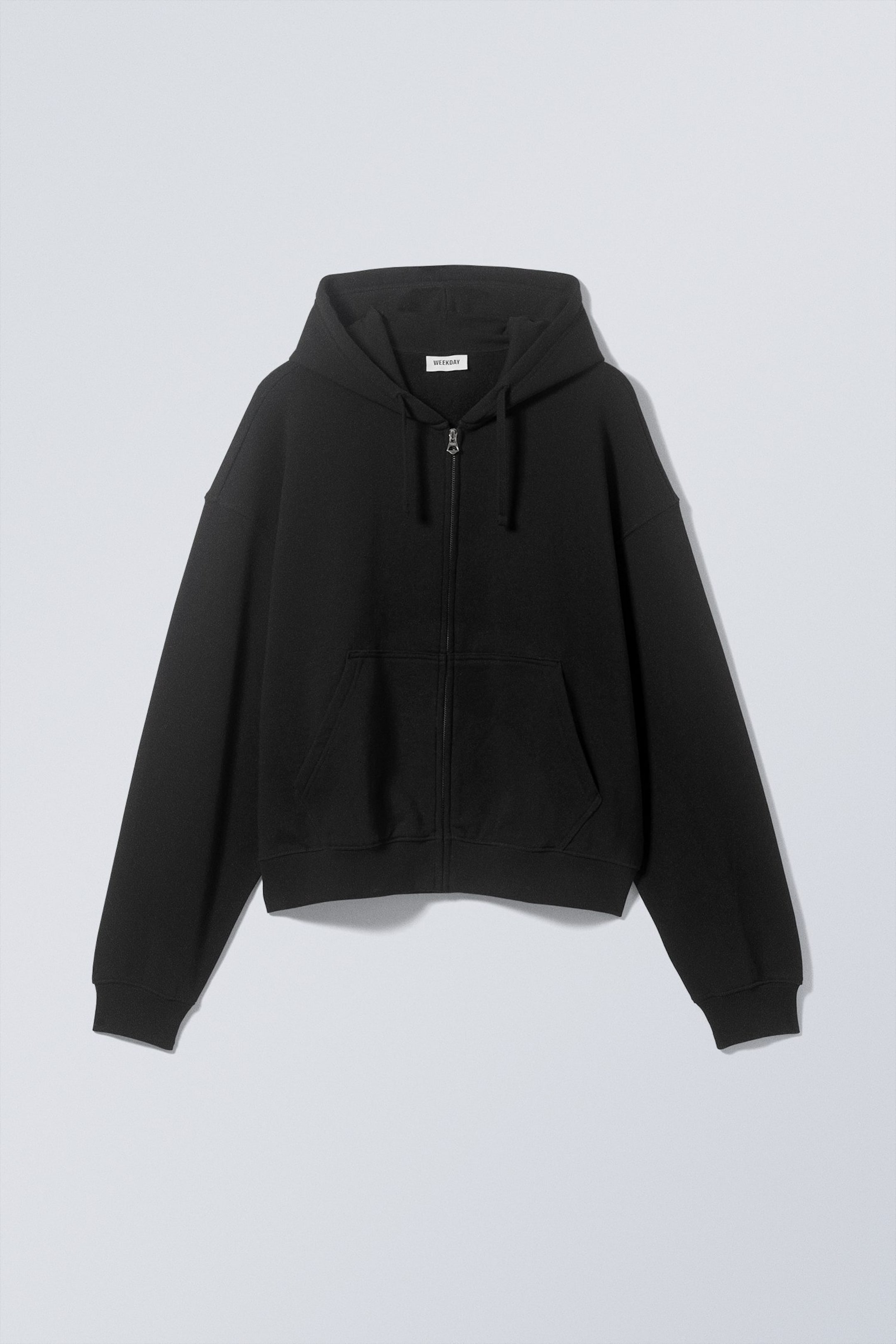 Black - Stan Boxy Zip Hoodie - 0