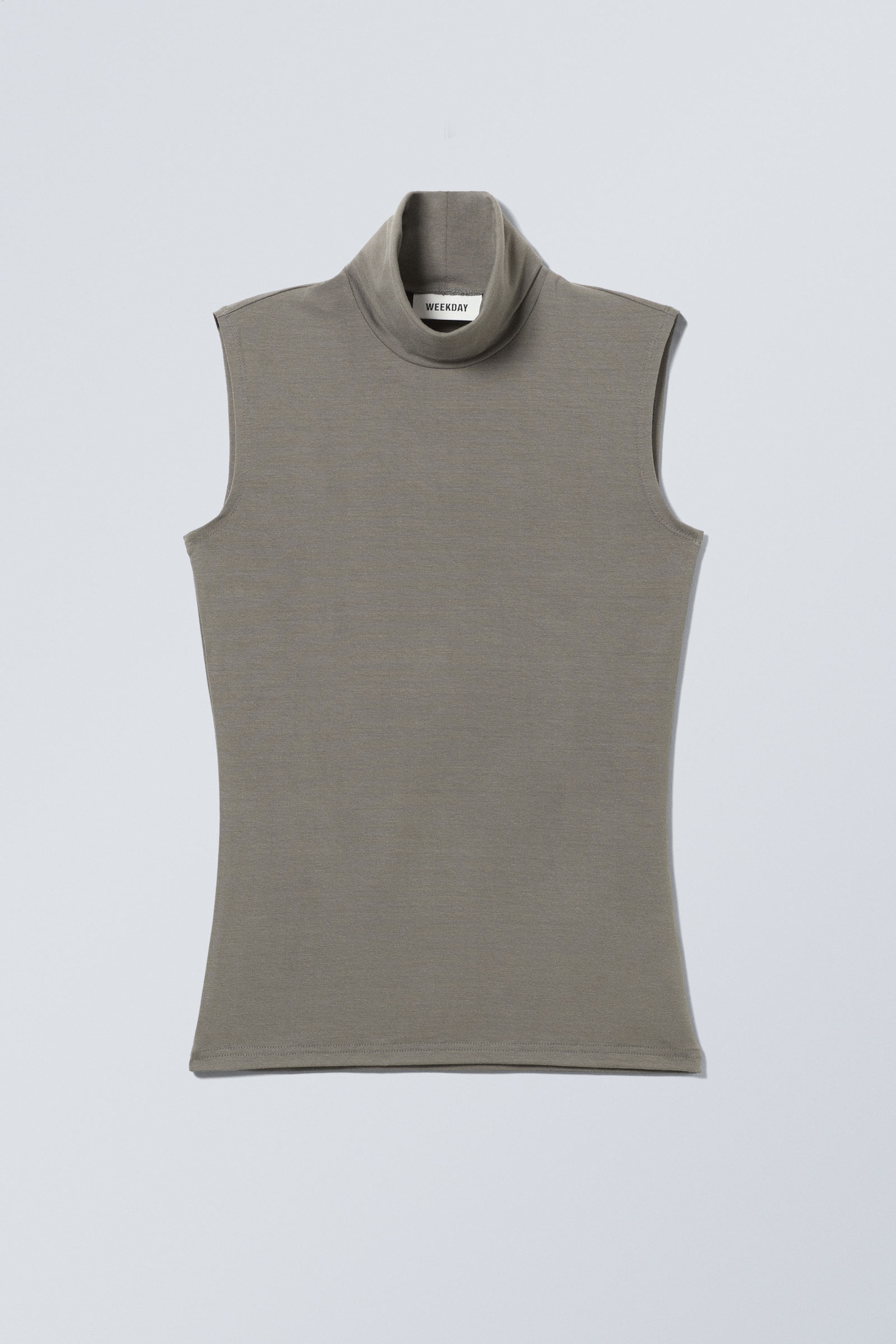 Dusty Grey - Lykke Turtleneck Tank Top - 1