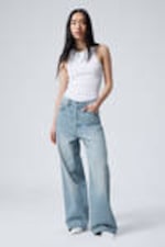 Blue Stream - Medium Blue - Astro Loose Baggy Leg Jeans - 2