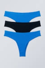 Bright Blue/Black - 3-pack Inez Brazilian Cotton Briefs - 1
