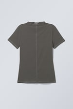 Dark Grey - Jen Mockneck Top - 0