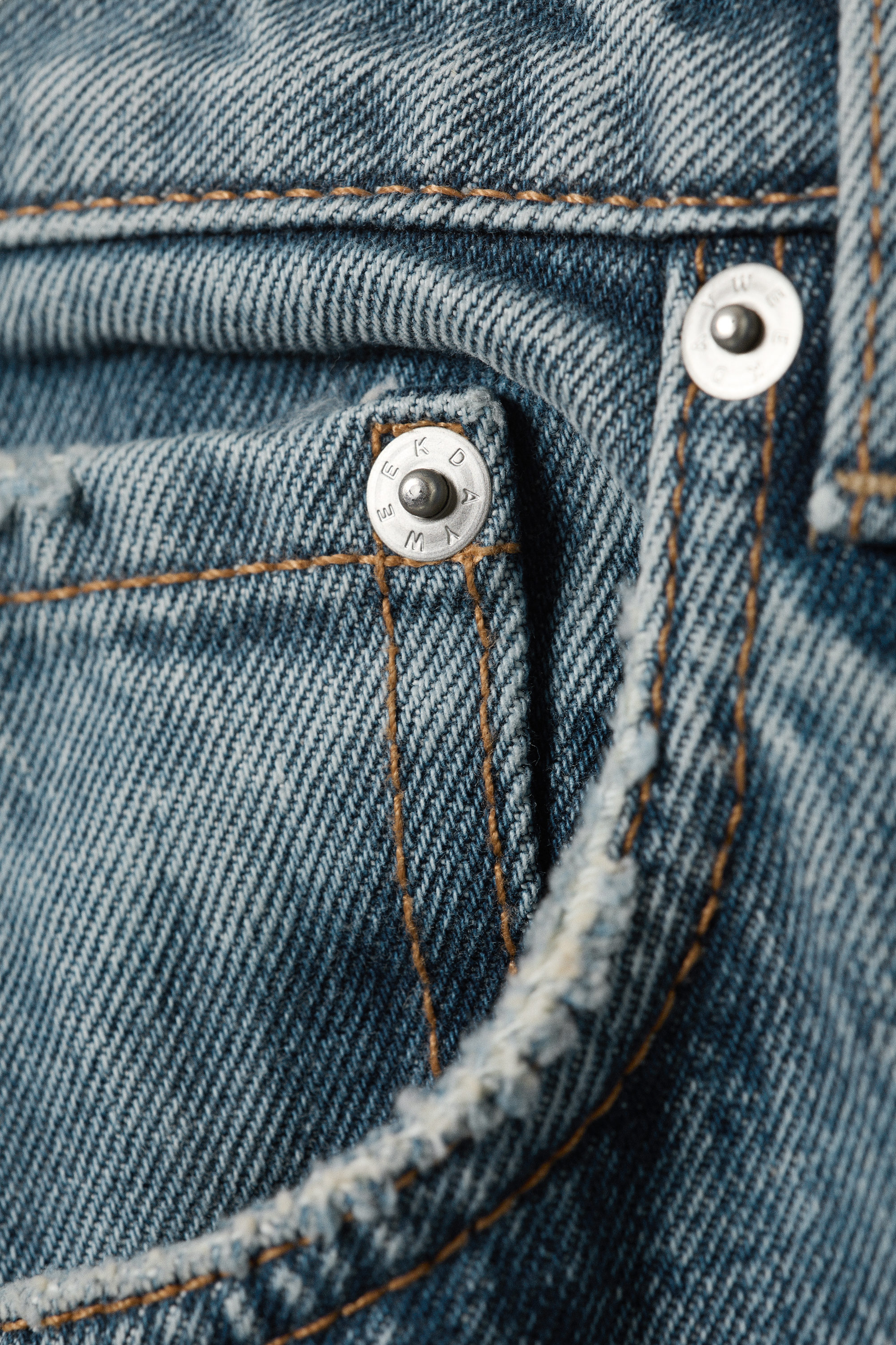 Mid Blue - Medium Blue - Origin Mid Rise Regular Straight Leg Jeans - 7