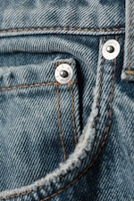 Mid Blue - Medium Blue - Origin Mid Rise Regular Straight Leg Jeans - 7