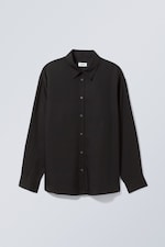 Zwart - Oversized overhemdblouse - 0
