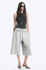 Light Dusty Grey Melange - Loose Terry Shorts - 0