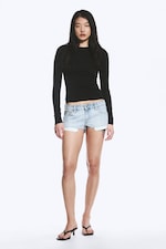 Black - Slim Fitted Long Sleeve - 1
