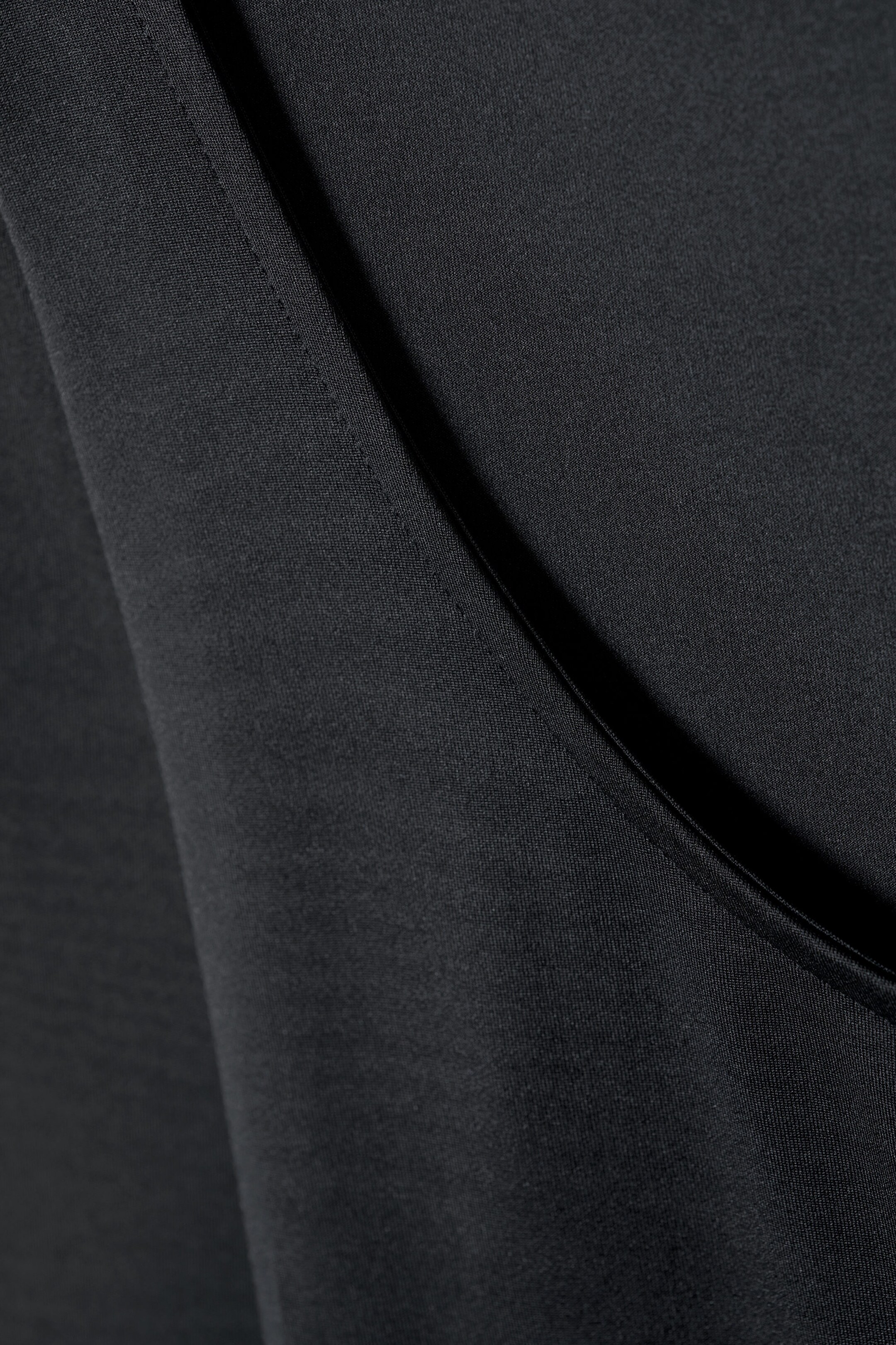 Black - Tea Scoop Neck Long Sleeve Top - 1