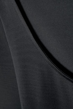 Black - Tea Scoop Neck Long Sleeve Top - 1