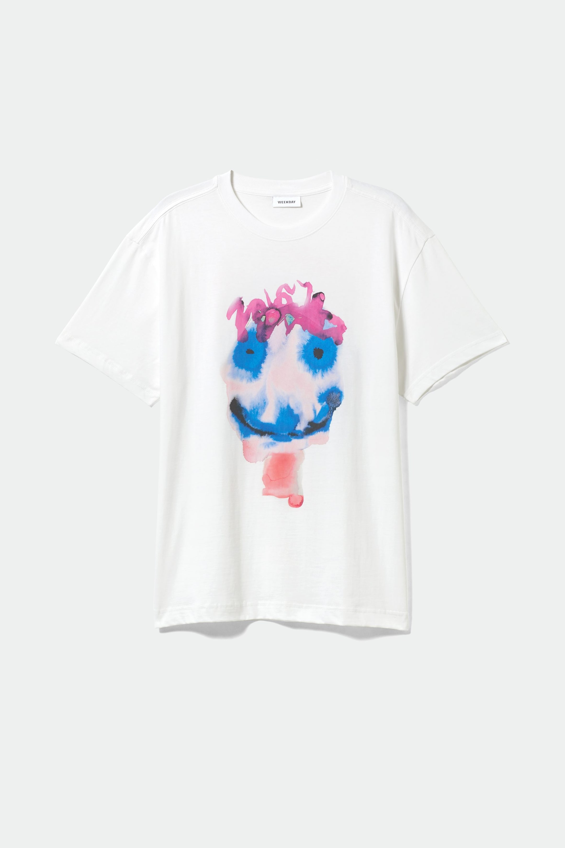White - Oversized Graphic Printed T-shirt - 0