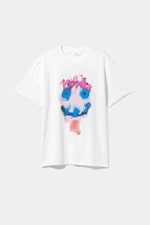 White - Oversized Graphic Printed T-shirt - 0