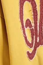 Gelbe - Rote Welle - Weiter Hoodie mit Reißverschluss und Print - 5
